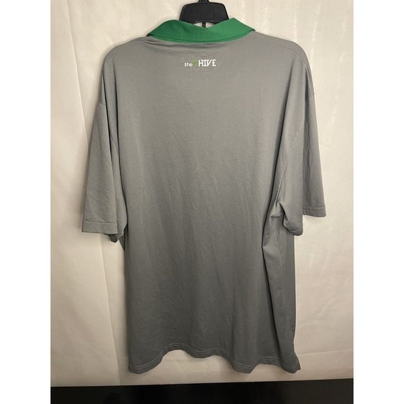 Travis Mathew Polo Shirt Mens XXL Chive Golf Short Sleeve Gray Green Pocket - Picture 2 of 4